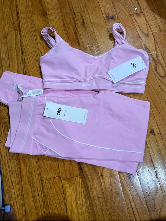 ALO Yoga Other - ALO Yoga Light Pink Seamless Bralette & High-Rise Leggings